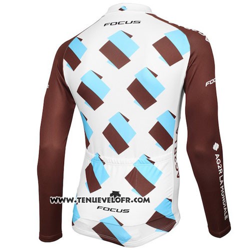 2015 Maillot Ciclismo Ag2r La Mondiale Marron Manches Longues et Cuissard